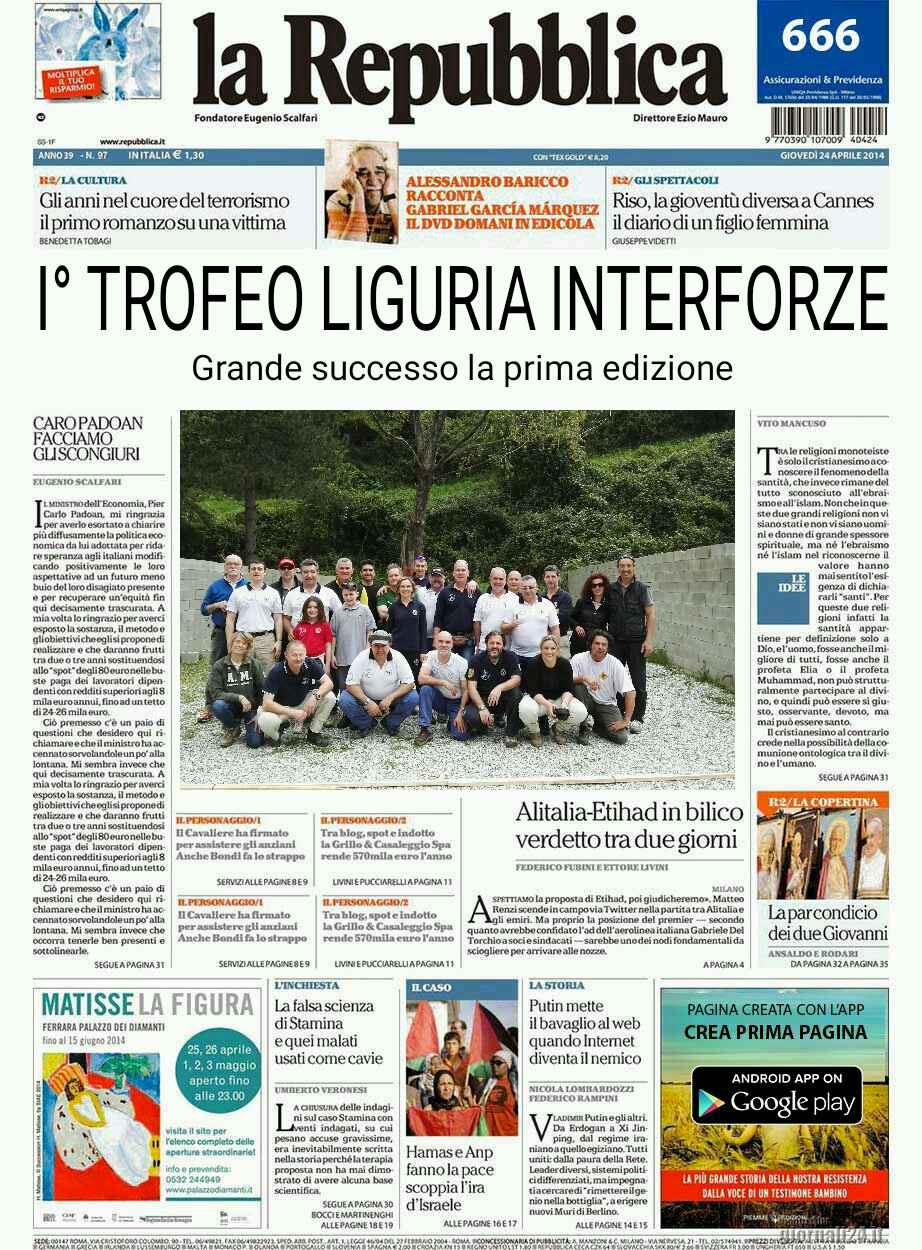 I trofeo liguria interforze repubblica